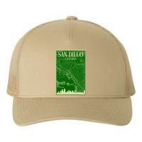 San Diego Hand Drawn Skyline Map Yupoong Adult 5-Panel Trucker Hat