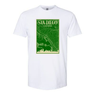 San Diego Hand Drawn Skyline Map Softstyle® CVC T-Shirt