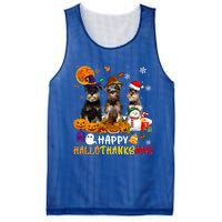 Schnauzer Dog Happy Hallothanksmas Xmas Dog Lover Gift Mesh Reversible Basketball Jersey Tank