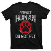 Service Dog Human Do Not Pet Funny Vintage Rescue Dog Owner T-Shirt