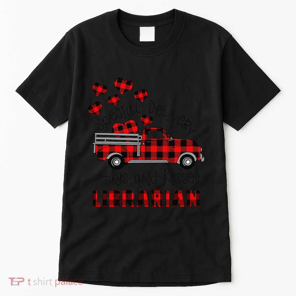 Special Delivery Hug And Kisses Librarian Valentine's Day Tall T-Shirt