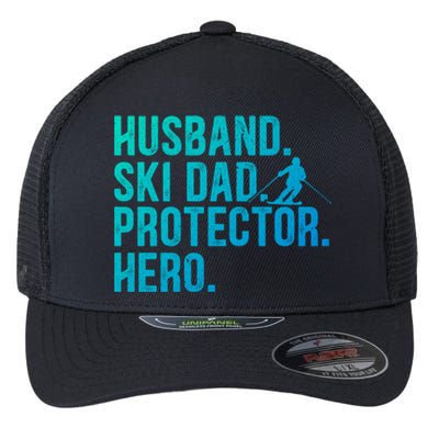 Ski Dad Husband Hero Gift Flexfit Unipanel Trucker Cap