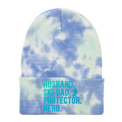 Ski Dad Husband Hero Gift Tie Dye 12in Knit Beanie