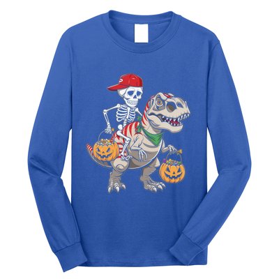 Skeleton Dinosaur Halloween Costume Meaningful Gift Long Sleeve Shirt