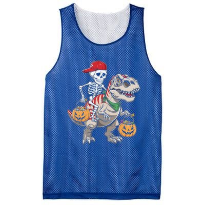 Skeleton Dinosaur Halloween Costume Meaningful Gift Mesh Reversible Basketball Jersey Tank