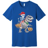 Skeleton Dinosaur Halloween Costume Meaningful Gift Premium T-Shirt