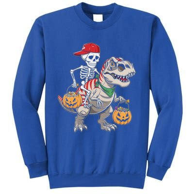 Skeleton Dinosaur Halloween Costume Meaningful Gift Tall Sweatshirt