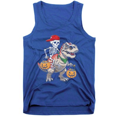 Skeleton Dinosaur Halloween Costume Meaningful Gift Tank Top