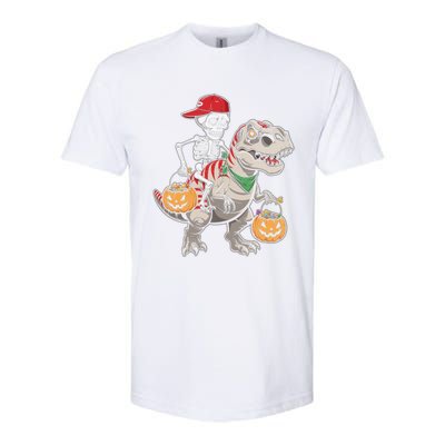 Skeleton Dinosaur Halloween Costume Meaningful Gift Softstyle CVC T-Shirt