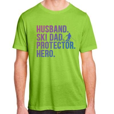 Ski Dad Husband Hero Gift Adult ChromaSoft Performance T-Shirt