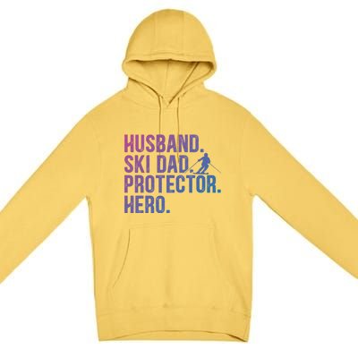 Ski Dad Husband Hero Gift Premium Pullover Hoodie