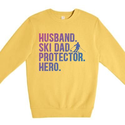 Ski Dad Husband Hero Gift Premium Crewneck Sweatshirt