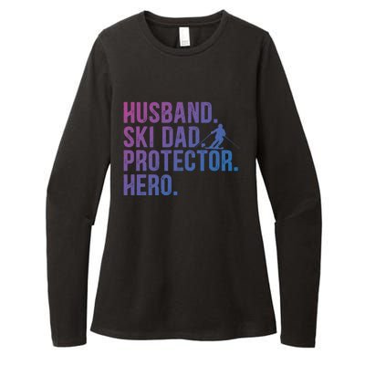 Ski Dad Husband Hero Gift Womens CVC Long Sleeve Shirt