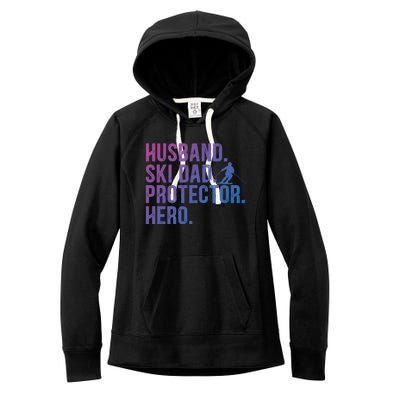 Ski Dad Husband Hero Gift Women's Fleece Hoodie