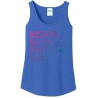 Ski Dad Husband Hero Gift Ladies Essential Tank