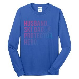 Ski Dad Husband Hero Gift Tall Long Sleeve T-Shirt