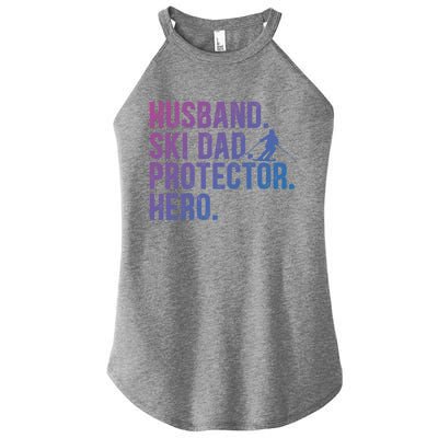 Ski Dad Husband Hero Gift Women's Perfect Tri Rocker Tank