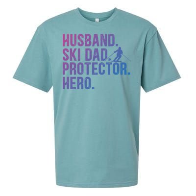 Ski Dad Husband Hero Gift Sueded Cloud Jersey T-Shirt