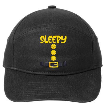 Sleepy Dwarf Halloween Costume Funny Gift Idea Sleepy Dwarf 7-Panel Snapback Hat