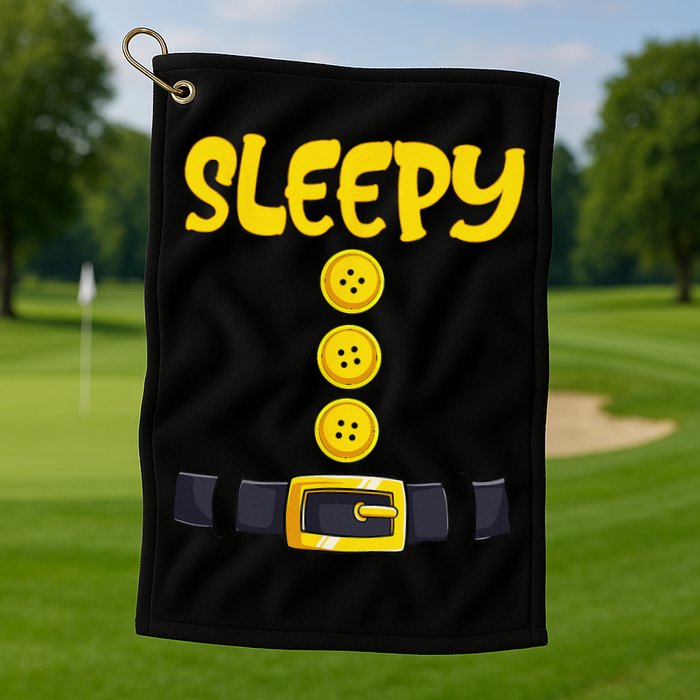 Sleepy Dwarf Halloween Costume Funny Gift Idea Sleepy Dwarf Golf Towel