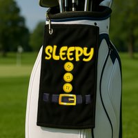 Sleepy Dwarf Halloween Costume Funny Gift Idea Sleepy Dwarf Golf Towel