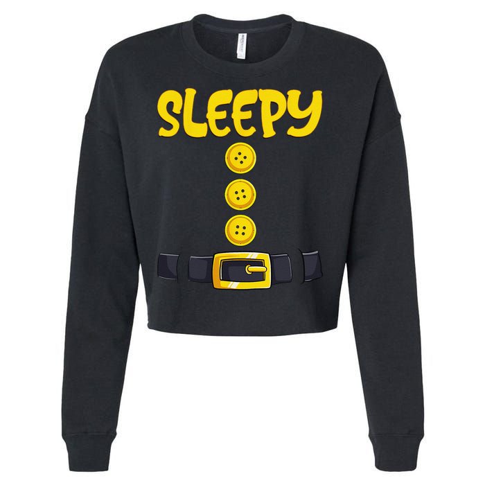 Sleepy Dwarf Halloween Costume Funny Gift Idea Sleepy Dwarf Cropped Pullover Crew