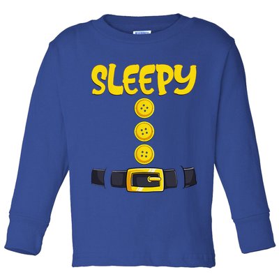 Sleepy Dwarf Halloween Costume Funny Gift Idea Sleepy Dwarf Toddler Long Sleeve Shirt