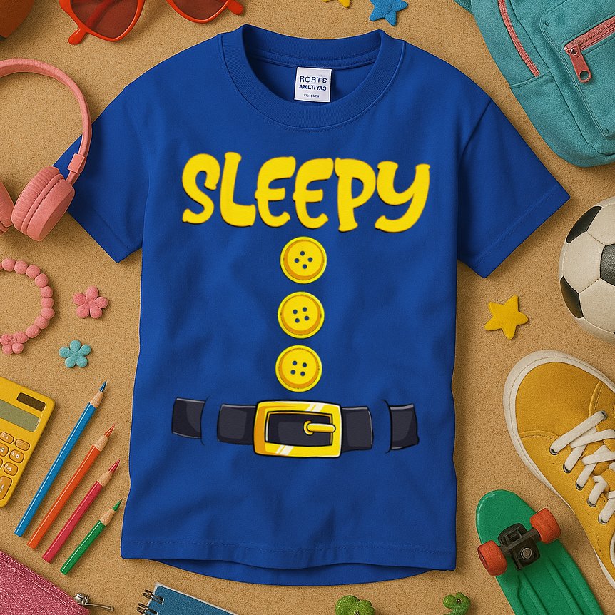 Sleepy Dwarf Halloween Costume Funny Gift Idea Sleepy Dwarf Kids T-Shirt