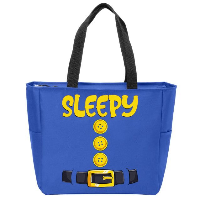 Sleepy Dwarf Halloween Costume Funny Gift Idea Sleepy Dwarf Zip Tote Bag