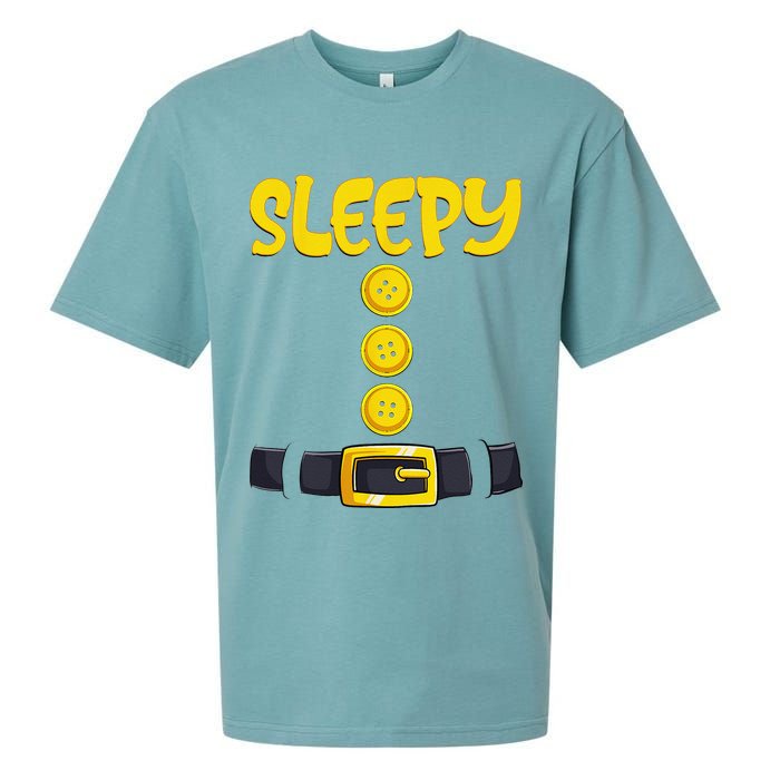 Sleepy Dwarf Halloween Costume Funny Gift Idea Sleepy Dwarf Sueded Cloud Jersey T-Shirt