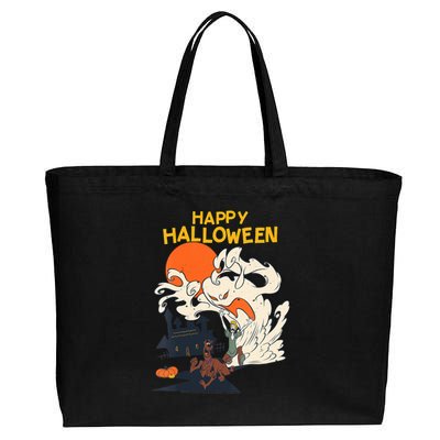 Scooby Doo Halloween Scooby Shaggy Ghostly Haunt Cotton Canvas Jumbo Tote