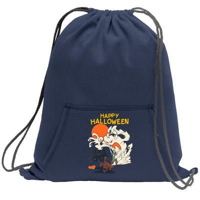 Scooby Doo Halloween Scooby Shaggy Ghostly Haunt Sweatshirt Cinch Pack Bag