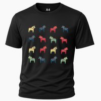Swedish Dala Horses Dalecarlian Cooling Performance Crew T-Shirt