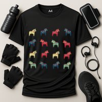 Swedish Dala Horses Dalecarlian Cooling Performance Crew T-Shirt