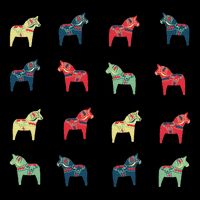 Swedish Dala Horses Dalecarlian Cooling Performance Crew T-Shirt