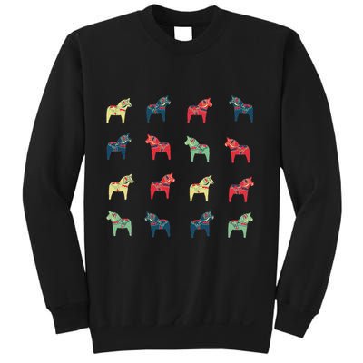 Swedish Dala Horses Dalecarlian Sweatshirt