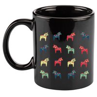 Swedish Dala Horses Dalecarlian 11oz C Handle Ceramic Mug