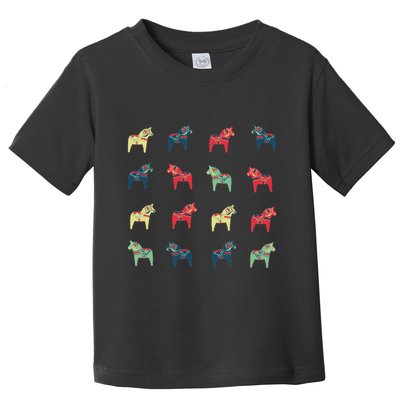 Swedish Dala Horses Dalecarlian Toddler T-Shirt