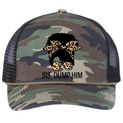 Sis Dump Him Afro American Black Melanin Cute Gift Retro Rope Trucker Hat Cap