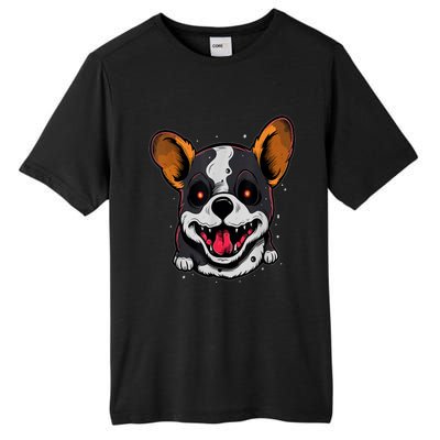 Spooky Dog Halloween Puppy Lover Spooky Zombie Dog Halloween Corgi Costume Funny Tall Fusion ChromaSoft Performance T-Shirt