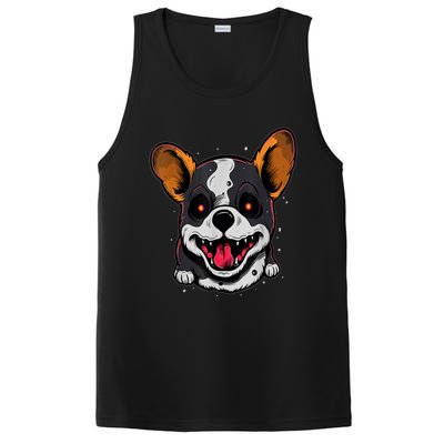 Spooky Dog Halloween Puppy Lover Spooky Zombie Dog Halloween Corgi Costume Funny PosiCharge Competitor Tank