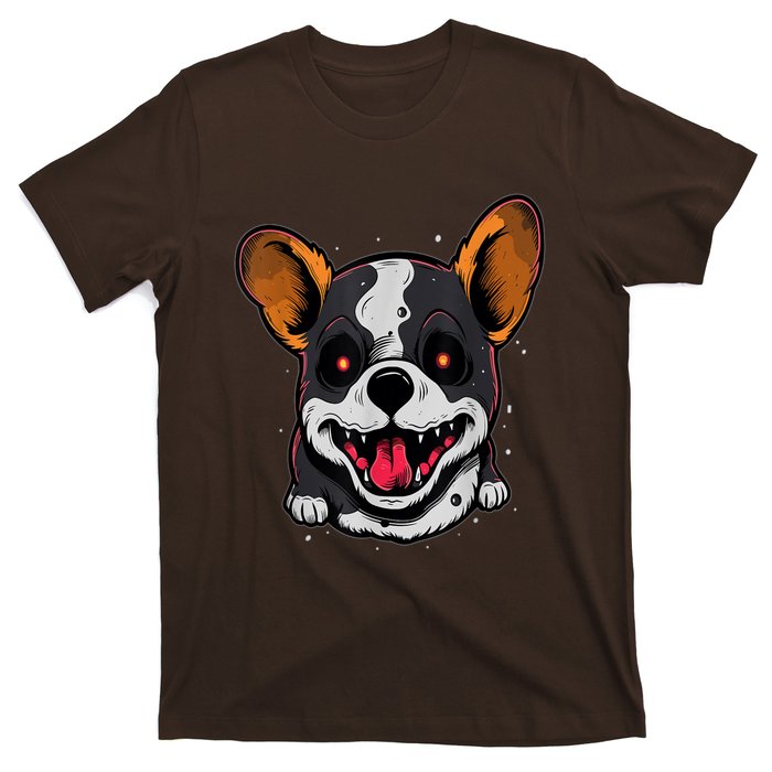 Spooky Dog Halloween Puppy Lover Spooky Zombie Dog Halloween Corgi Costume Funny T-Shirt