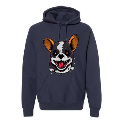 Spooky Dog Halloween Puppy Lover Spooky Zombie Dog Halloween Corgi Costume Funny Premium Hoodie