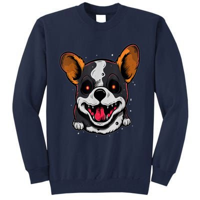 Spooky Dog Halloween Puppy Lover Spooky Zombie Dog Halloween Corgi Costume Funny Tall Sweatshirt