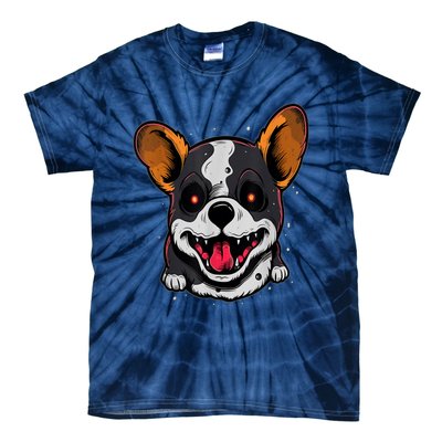 Spooky Dog Halloween Puppy Lover Spooky Zombie Dog Halloween Corgi Costume Funny Tie-Dye T-Shirt