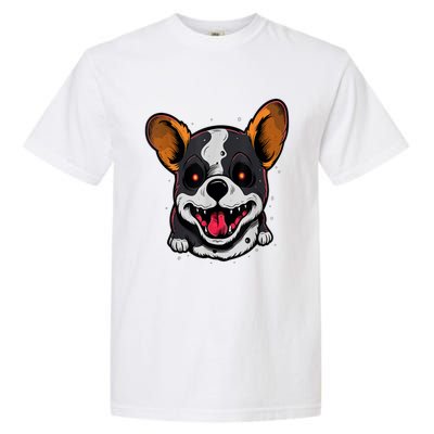 Spooky Dog Halloween Puppy Lover Spooky Zombie Dog Halloween Corgi Costume Funny Garment-Dyed Heavyweight T-Shirt