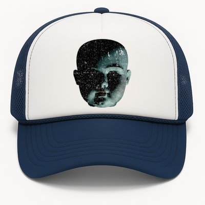 Scary Doll Head Super Creepy Halloween Trucker Hat