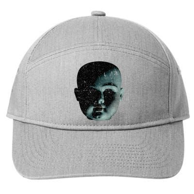 Scary Doll Head Super Creepy Halloween 7-Panel Snapback Hat