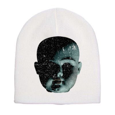 Scary Doll Head Super Creepy Halloween Short Acrylic Beanie