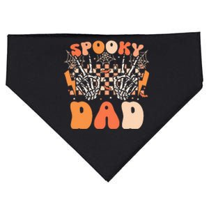 Spooky Dad Halloween Skeleton Costume Retro Groovy USA-Made Doggie Bandana